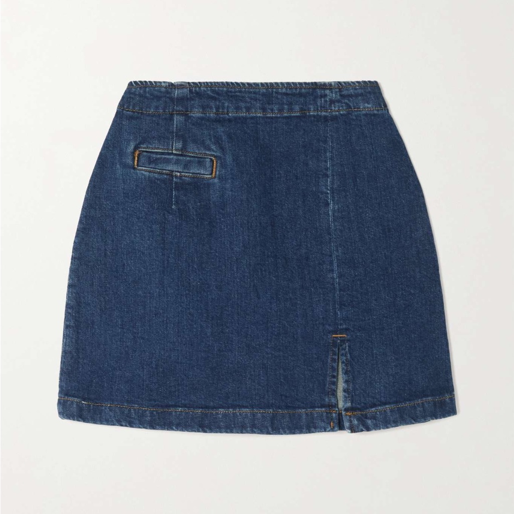 Nwt Reformation Freda High Rise Denim Mini Skirt In Salinas Wash Organic Cotton